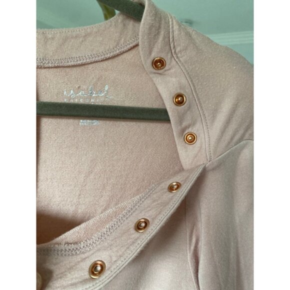 Isabel Maternity Blush Nursing Top Snap Shoulder Stretchy Preppy Autumn - Picture 3 of 7